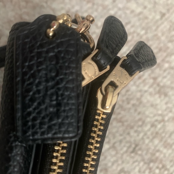Black Coach Double ZIP Wallet EUC - Picture 4 of 15